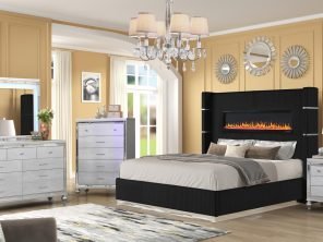 LIZZELE BEDROOM SET IN BLACK