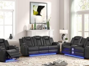 BENZ 2 PC LIVING ROOM SET IN BROWN
