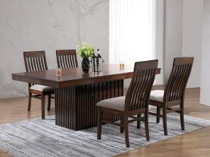 50 % OFF Briarwood 5-piece Rectangular Dining Set with Removable Extension Leaf Mango Oak