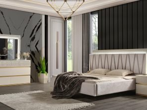DELFANO BEDROOM SET QUEEN 4 pc
