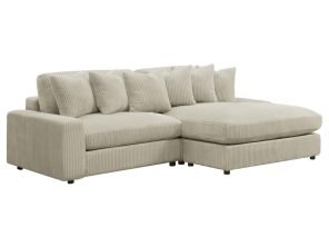 Blaine Upholstered Reversible Chaise Sectional Sofa Sand