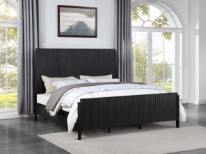 Brookmead Wood Queen Panel Bed Black