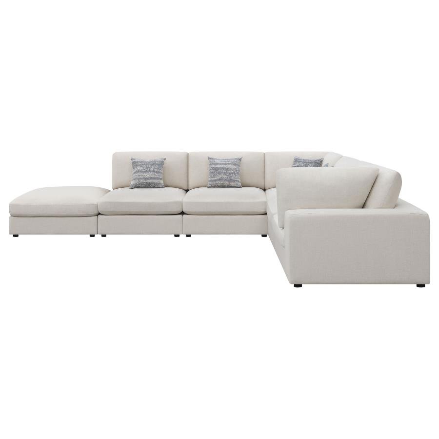 Serene 6-piece Upholstered Modular Sectional Sofa Beige - Image 3
