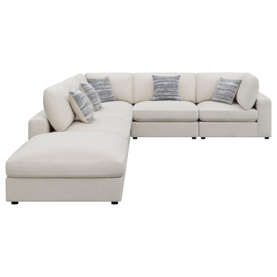 Serene 6-piece Upholstered Modular Sectional Sofa Beige - Image 4