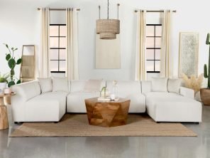 Freddie 6-piece Upholstered Modular Sectional Sofa Pearl