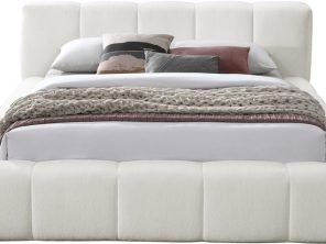 Carlin Chenille Fabric Upholstered Bed king size
