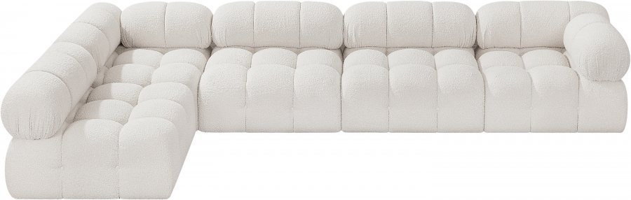 Ames 136" Boucle Fabric Sectional - Image 4
