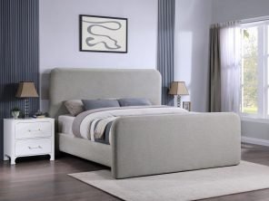 Wren Upholstered Eastern King Panel Bed Grey