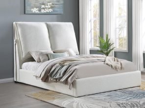 Gwendoline Upholstered Queen Panel Bed White