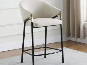 Chadwick Fabric Upholstered Counter Chair Beige (Set of 2)