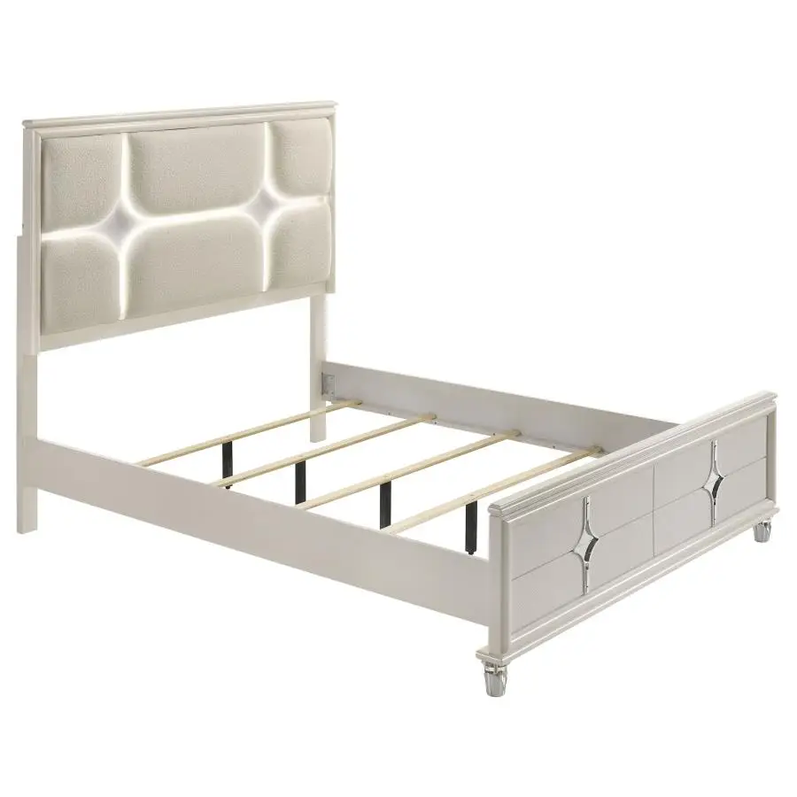Olivia 4-piece Eastern King Bedroom Set Pearl White - Image 4