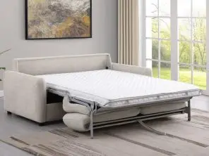 Rylie Upholstered Sofa Sleeper with Queen Mattress Beige