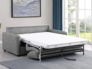 Rylie Upholstered Sofa Sleeper with Queen Mattress Grey