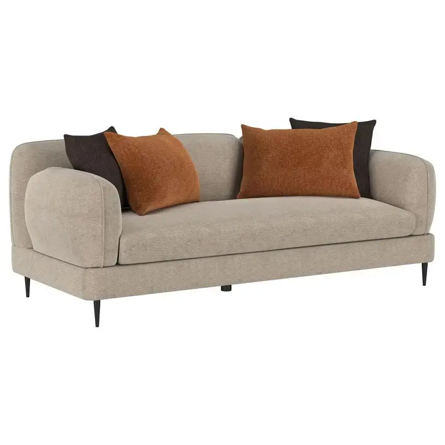 Jade 2-piece Chenille Upholstered Sofa Set Latte - Image 8