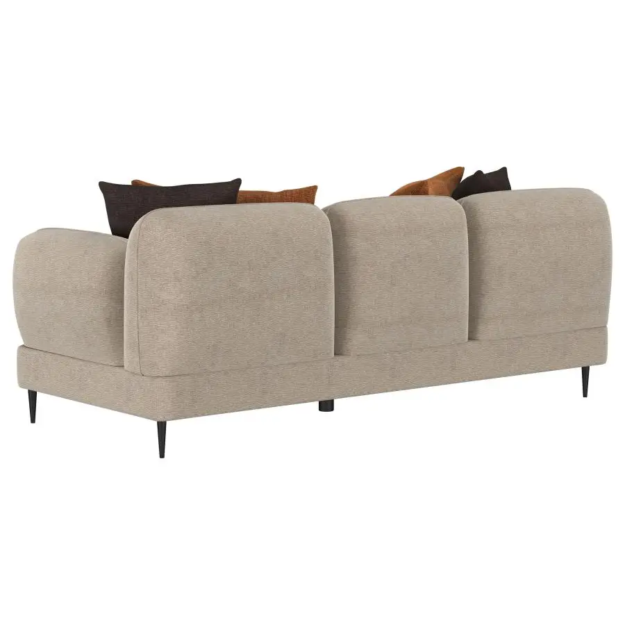 Jade 2-piece Chenille Upholstered Sofa Set Latte - Image 6