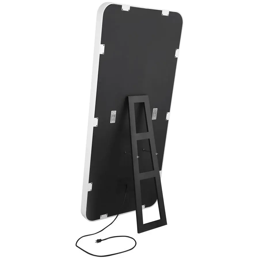 Glendora 32 x 71 Inch LED Standing Mirror BT Speakers Black - Image 7