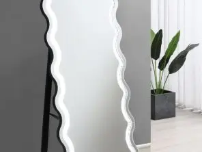 Brixey 24 x 63 Inch LED Lighting Standing Floor Mirror Black