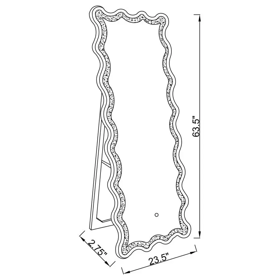 Brixey 24 x 63 Inch LED Lighting Standing Floor Mirror Black - Image 14