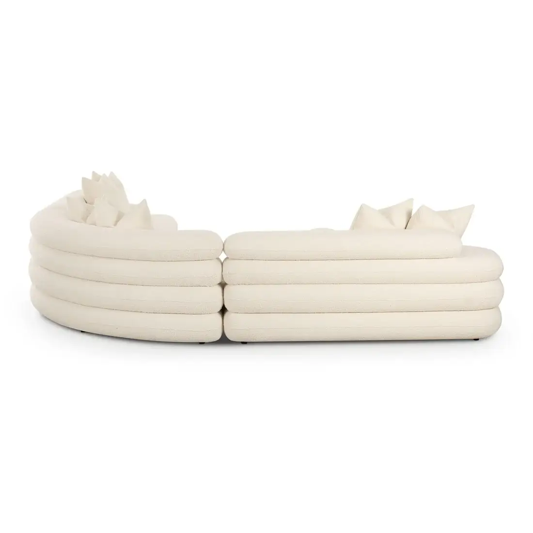 Lucia Cream Boucle Modular Curved Sectional - Image 5