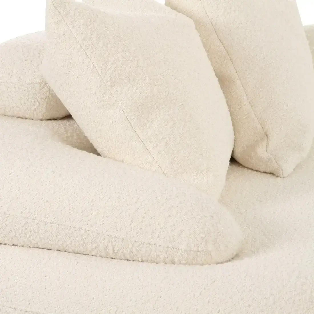 Lucia Cream Boucle Modular Curved Sectional - Image 6