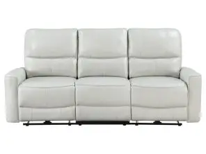 Greenfield Upholstered Power Reclining Sofa Dove Grey