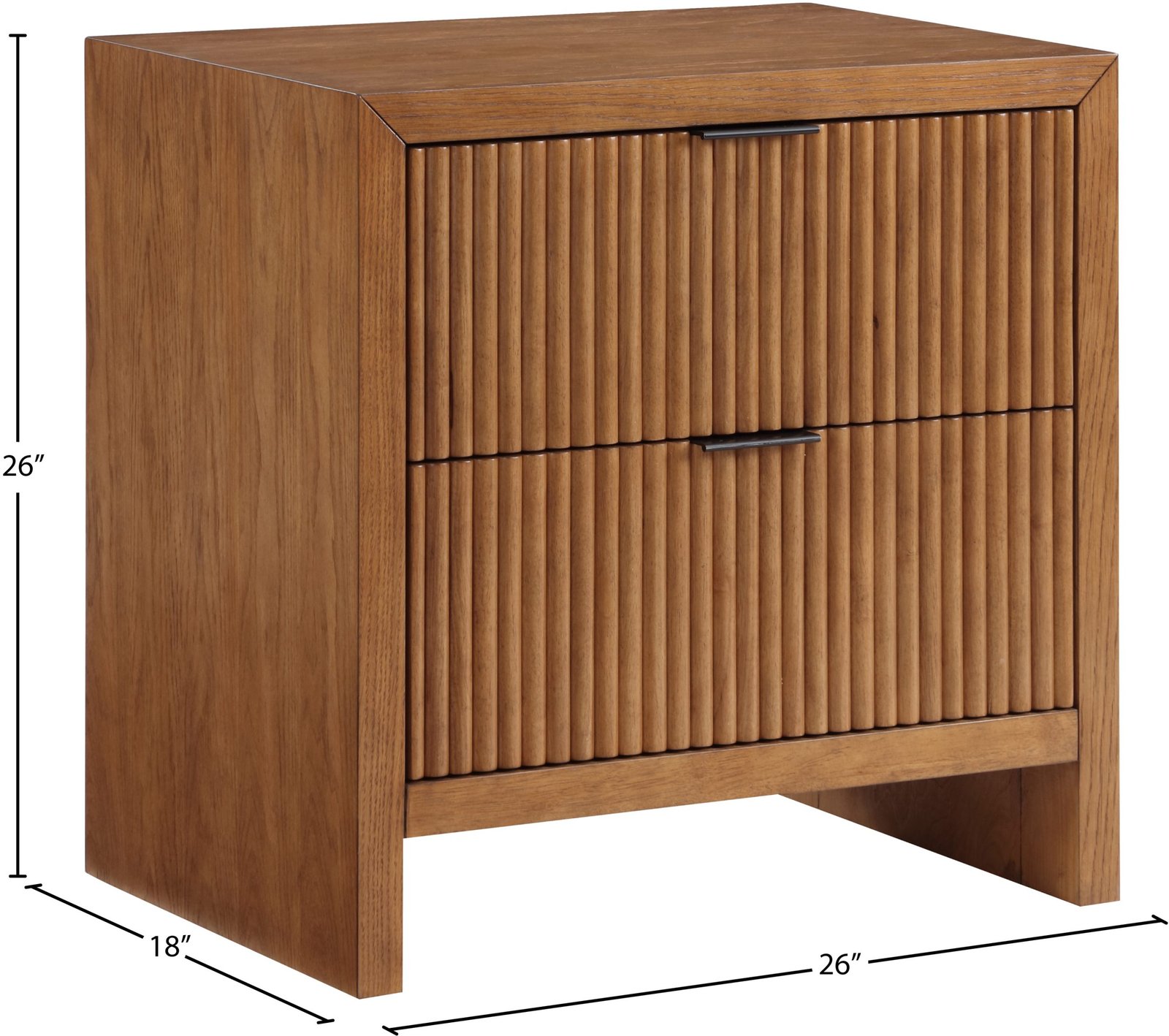 Fairfax Solid Wood And Oak Veneer Nightstand - Image 3