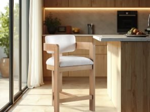 Sacha Velvet Upholstered Counter Stool