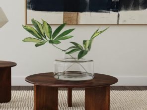 Dale Round Solid Mango Wood Coffee Table Brown