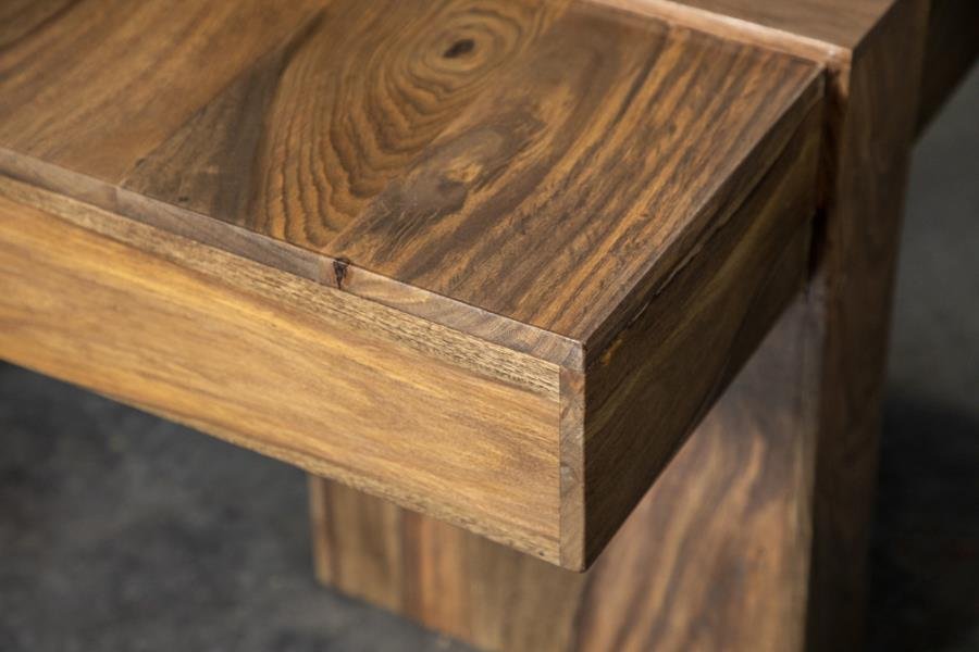 Samira Square Solid Wood Coffee Table Natural Sheesham - Image 5