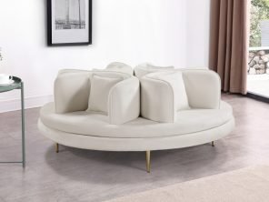 Circlet 72" Velvet Upholstered Roundabout Sofa