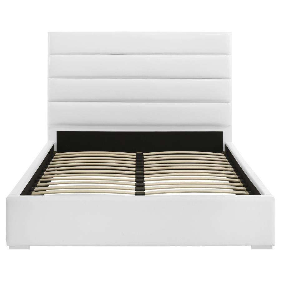 Felicity 53-inch Upholstered Eastern King Platform Bed White - Image 2