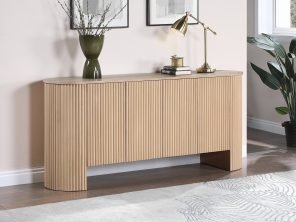 Belinda Beech Wood And Oak Veneer Sideboard / Buffet
