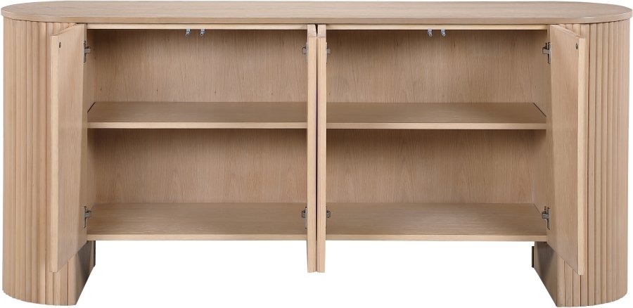 Belinda Beech Wood And Oak Veneer Sideboard / Buffet - Image 4