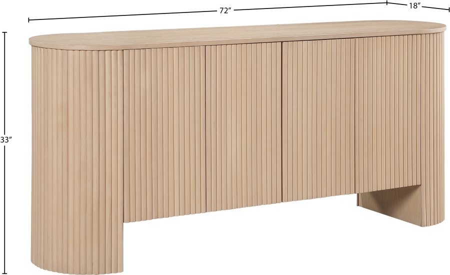 Belinda Beech Wood And Oak Veneer Sideboard / Buffet - Image 2