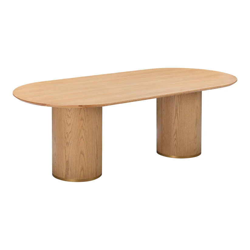 Brandy 95" Natural Ash Wood Oval Dining Table - Image 5