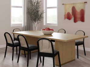 Chelsea 79" Natural Oak Wood Rectangular Dining Table