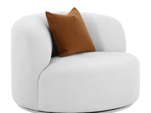 Fickle Grey Velvet Swivel Chair
