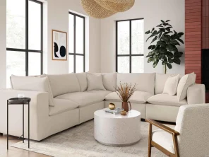 Cali 5-Piece Performance Fabric Modular L-Sectional