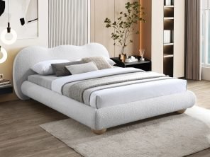 Hyde Boucle Fabric Upholstered Bed