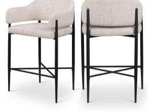 Dame Fabric Upholstered Counter Stool