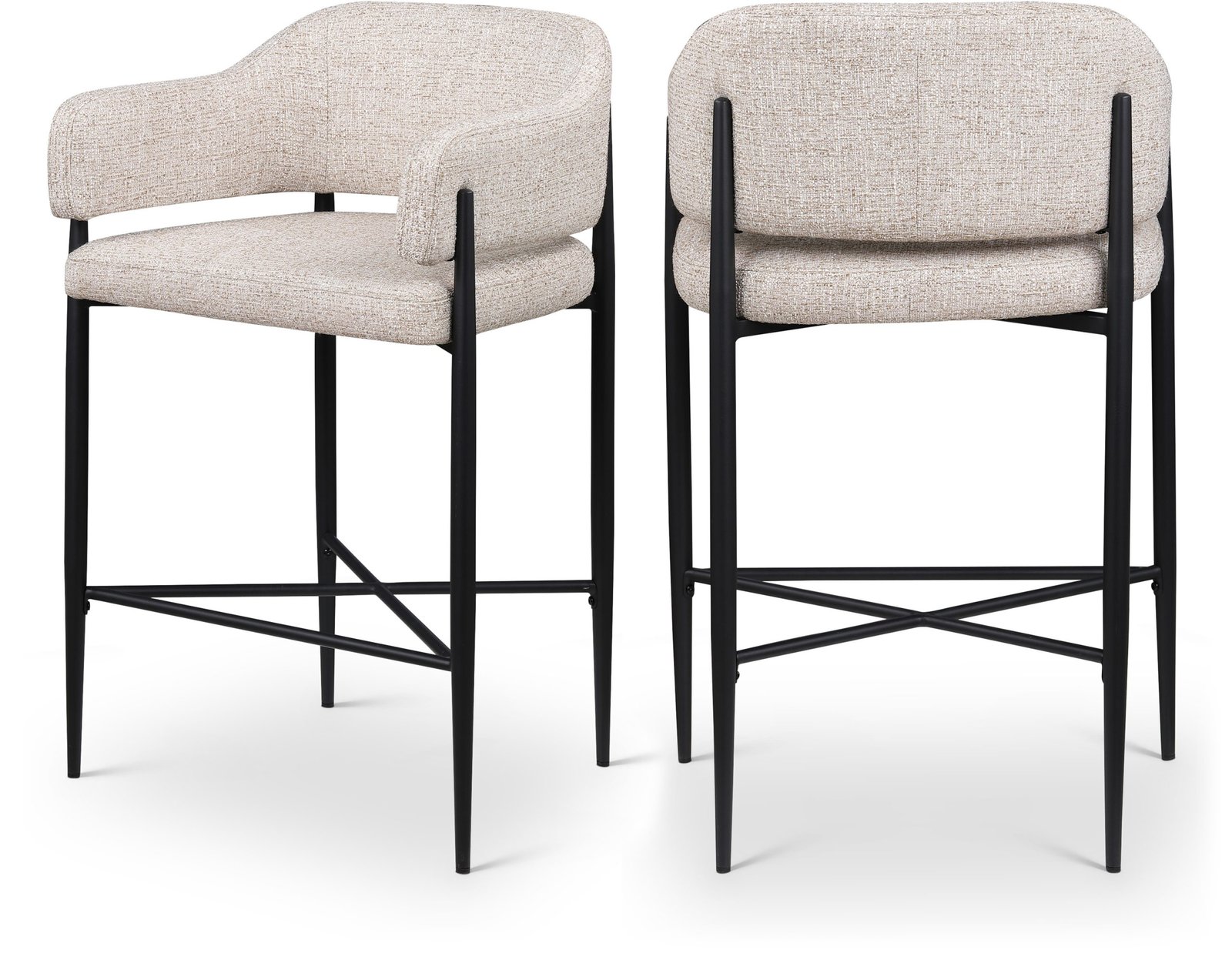 Dame Fabric Upholstered Counter Stool