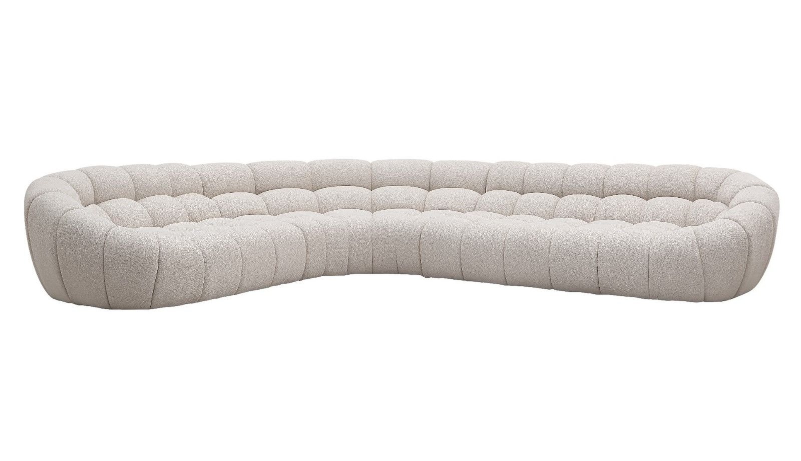 bubble Modern Beige Curved Sectional Sofa - Image 2