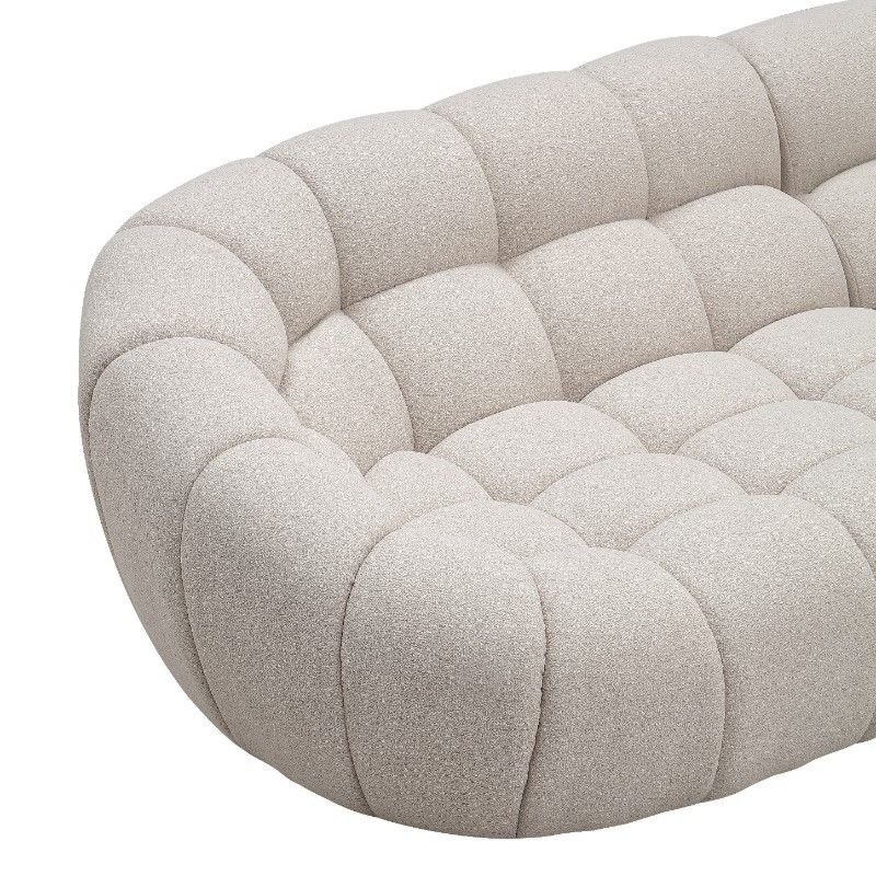 bubble Modern Beige Curved Sectional Sofa - Image 4