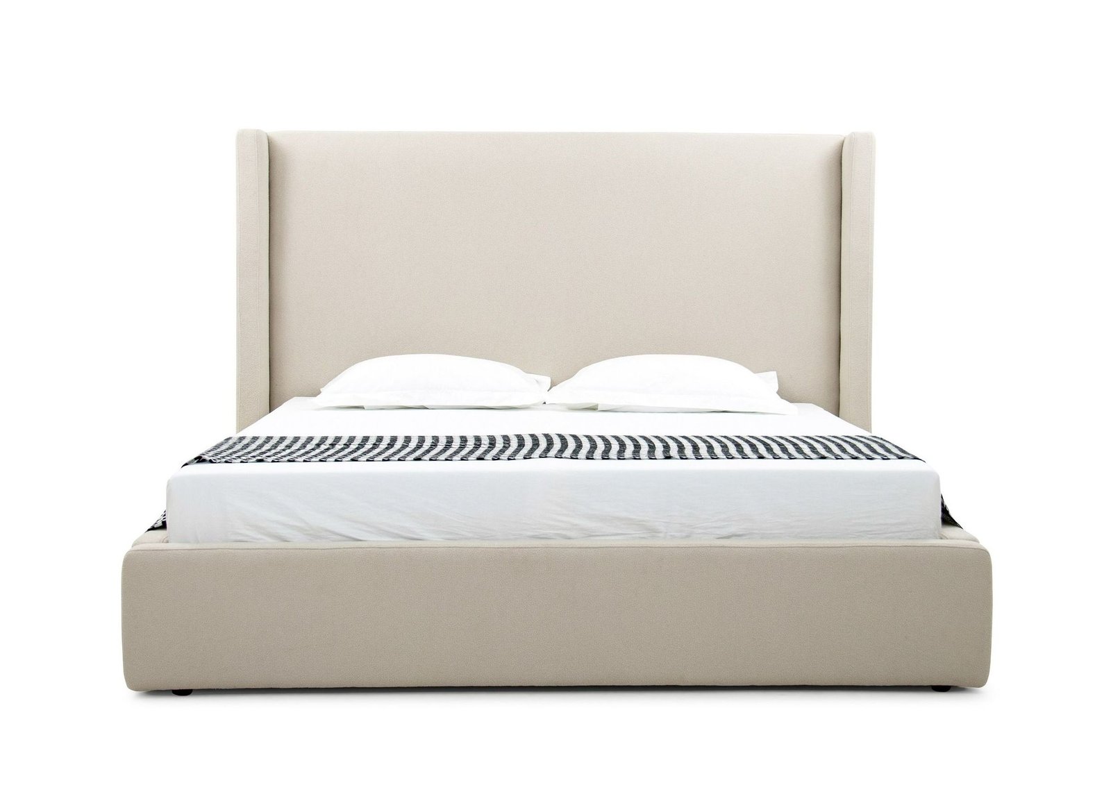 Byrne - Modern Beige Fabric Bed - Image 2