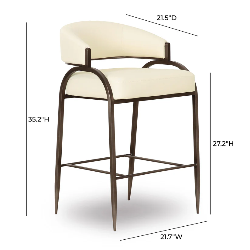 Tatum Performance Vegan Leather Counter Stool - Image 6