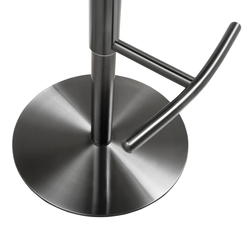 Cosmo Black Performance Vegan Leather on Black Steel Barstool - Image 5