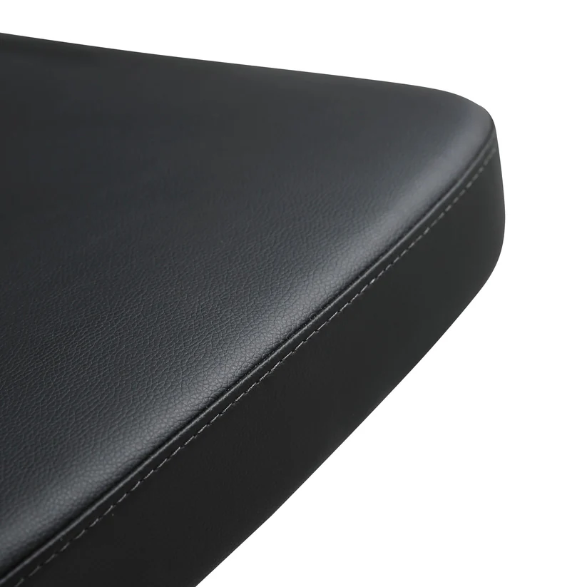 Cosmo Black Performance Vegan Leather on Black Steel Barstool - Image 4