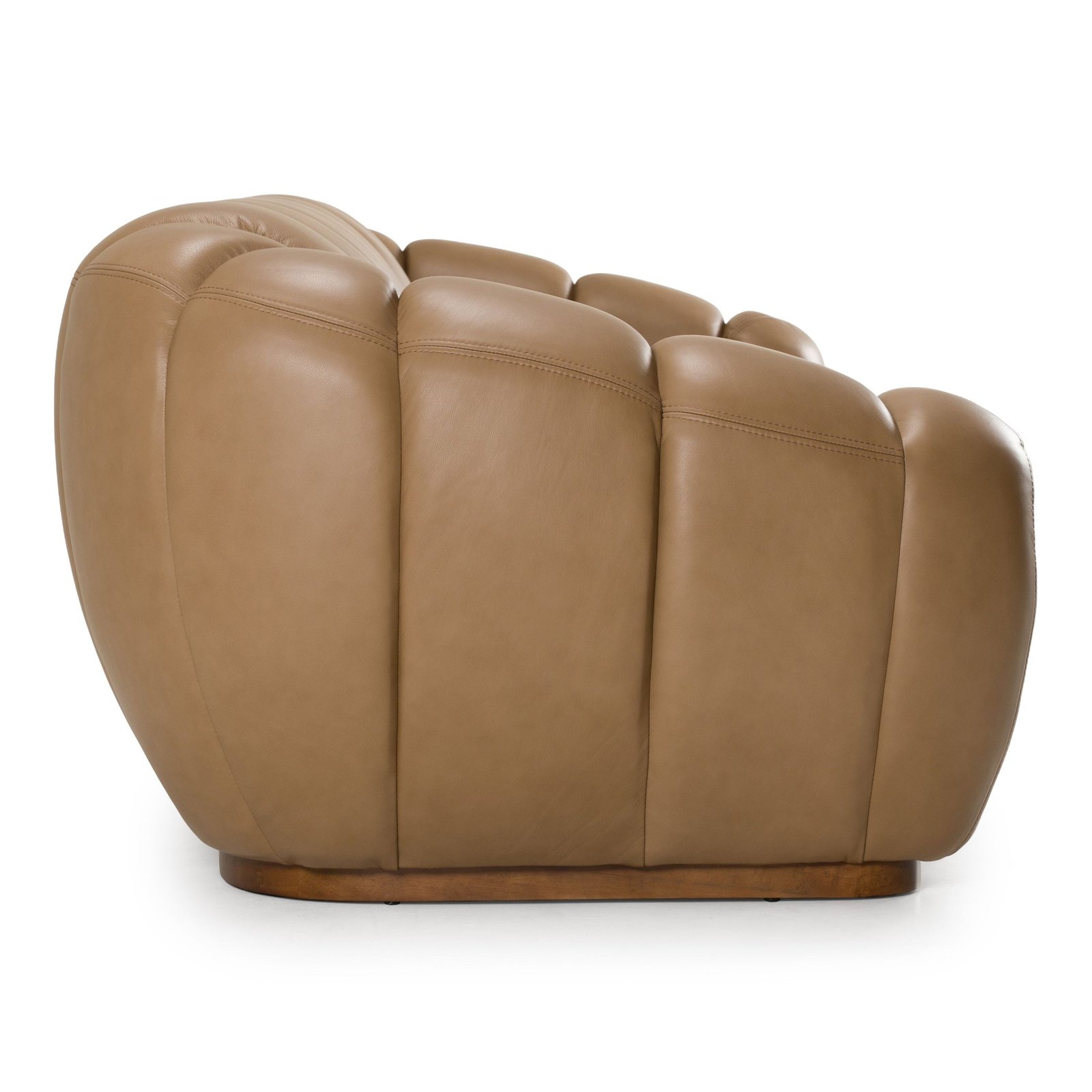 Ekwok - Modern Tan Leather Sofa - Image 6