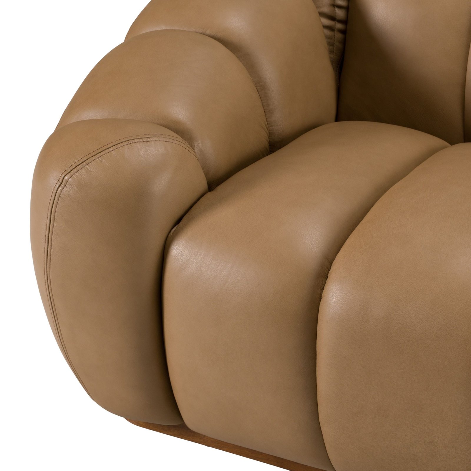 Ekwok - Modern Tan Leather Sofa - Image 7