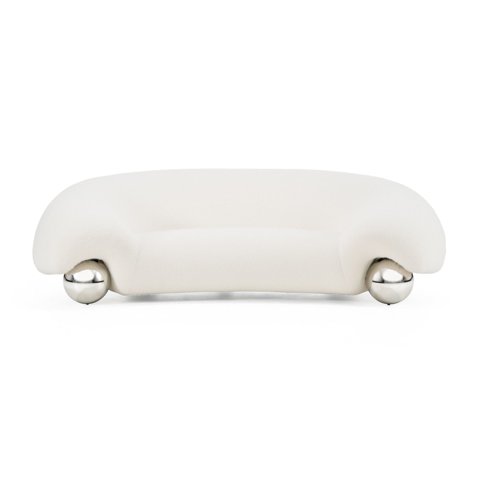 Fortune - Contemporary White Fabric Sofa - Image 2